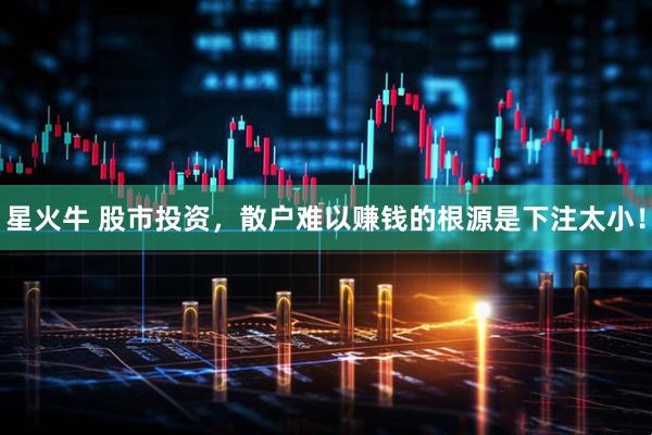星火牛 股市投资,散户难以赚钱的根源是下注太小!