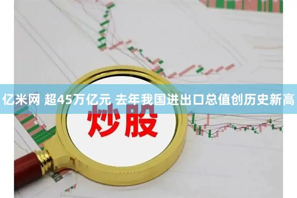 亿米网 超45万亿元 去年我国进出口总值创历史新高